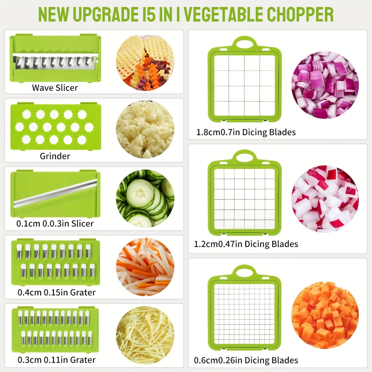 15 in 1 vegetable chopper