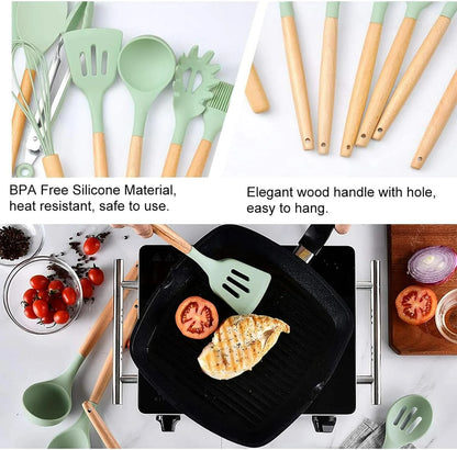 12 pcs silicone utensils