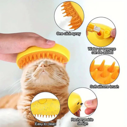 Spray Cleaning Silicone Pet Hair Comb