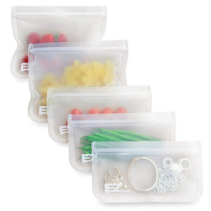 Reusable silicone storage bags