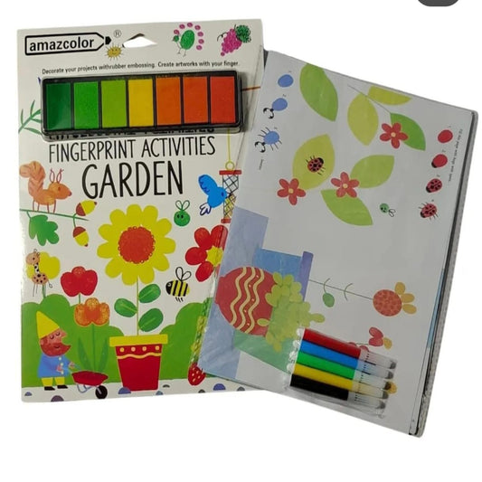 Fingerprint activity book - Garden