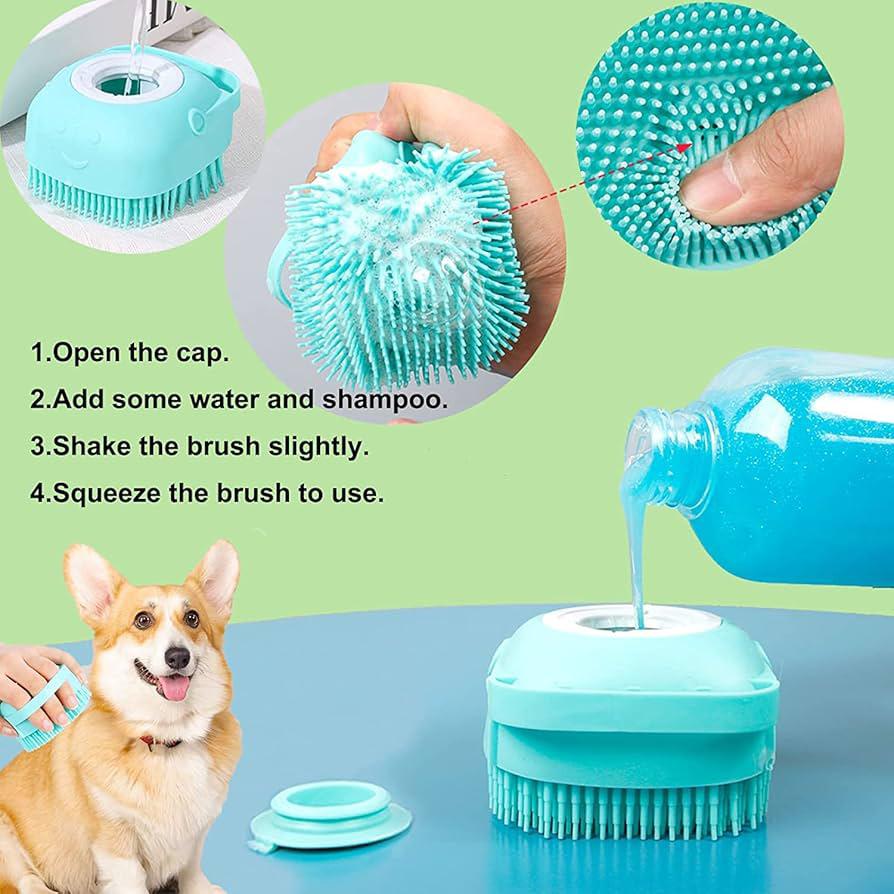 Pet soft bath brush