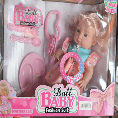 Doll set with feeding kit