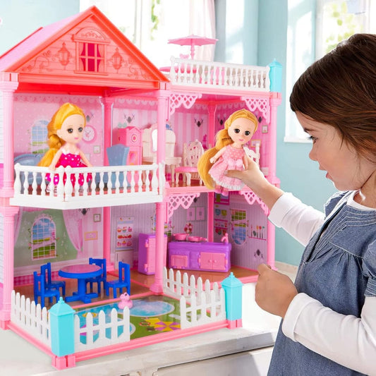 Plastic dollhouse with 1 doll&nbsp;