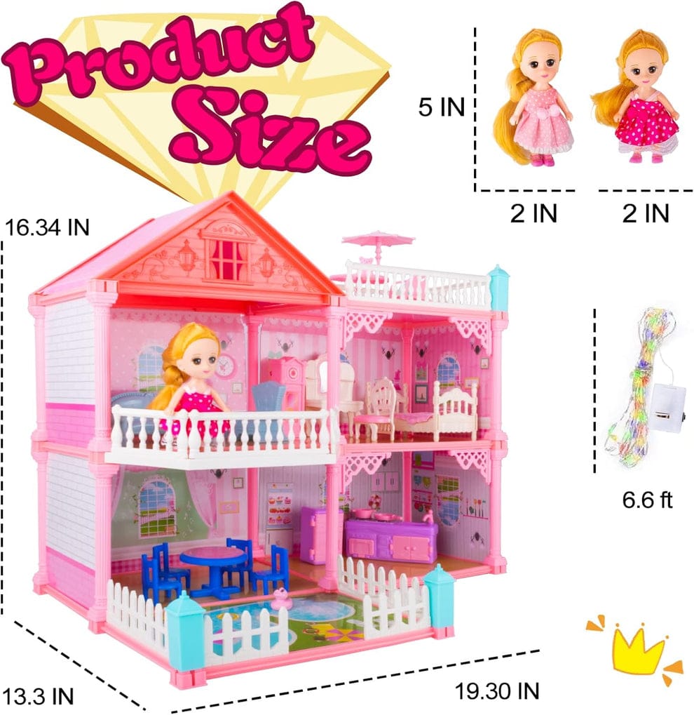 Plastic dollhouse with 1 doll&nbsp;