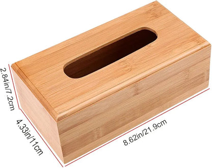 Bamboo tissue box