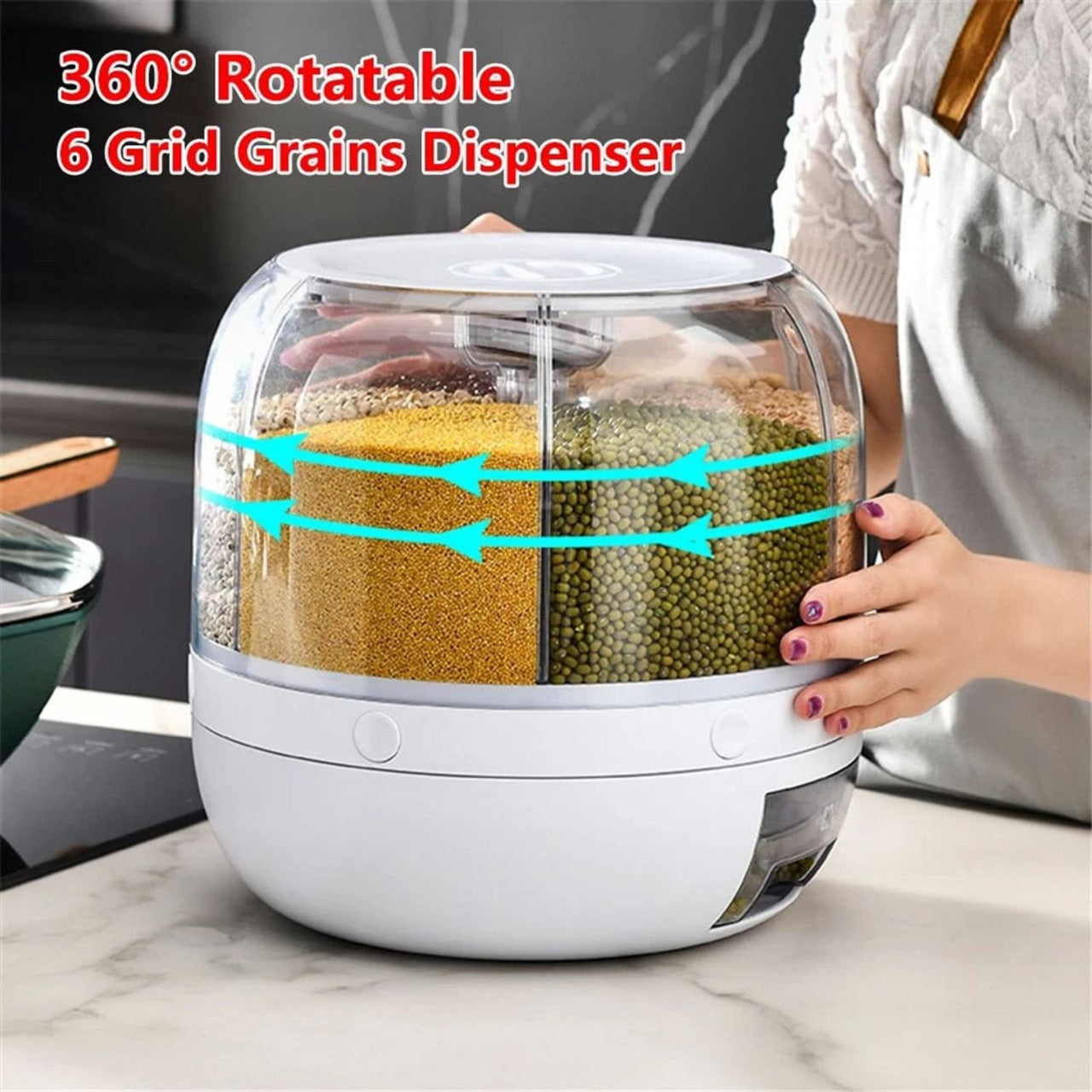 6 compartments Grains dispenser