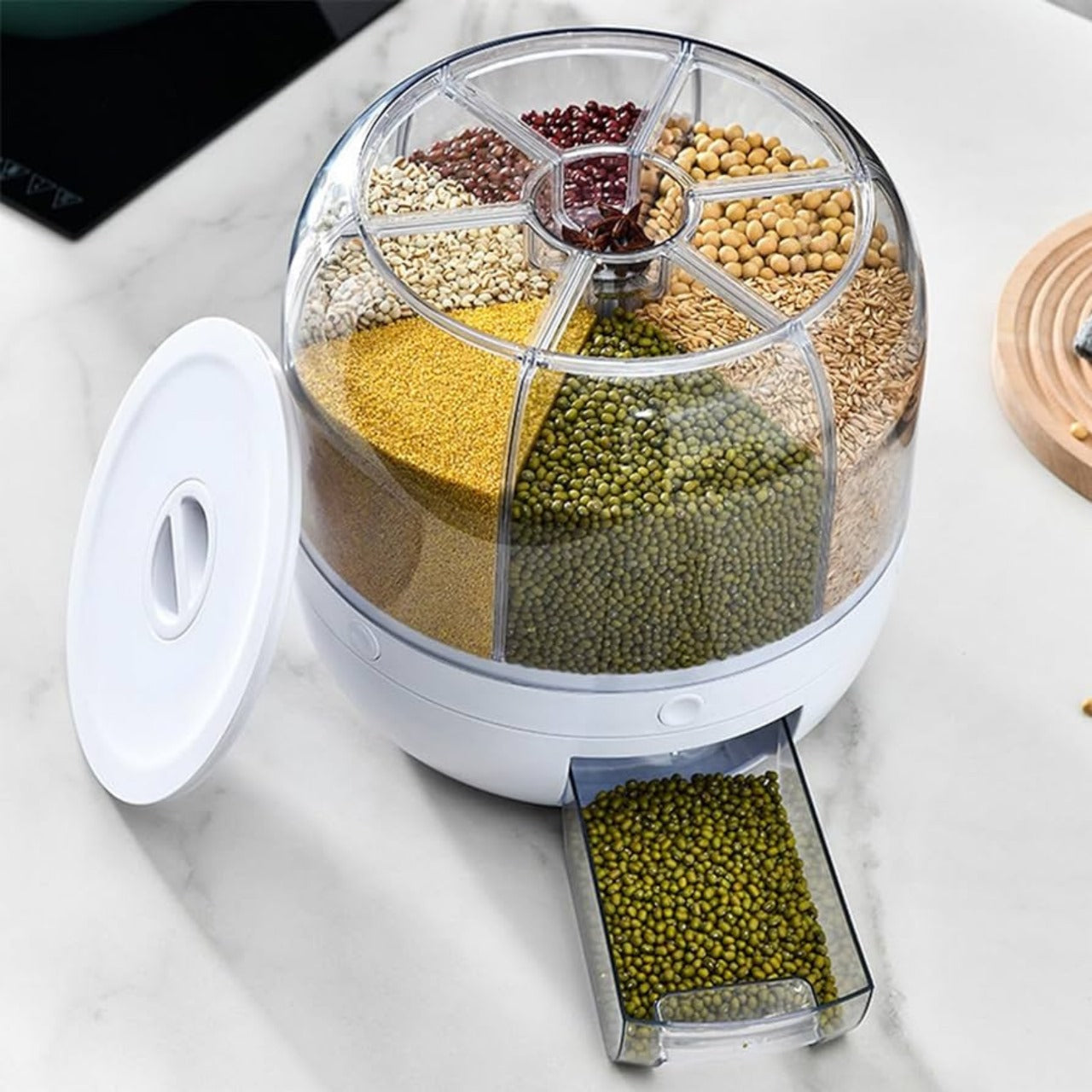 6 compartments Grains dispenser