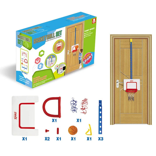 Door hanging basketball set